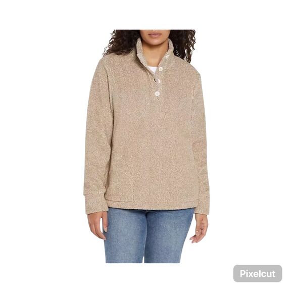 Eddie Bauer Women's Pullover Sweater Size L Pumice (Brown and Cream) - Picture 1 of 5